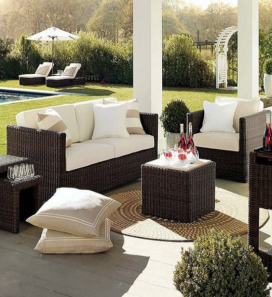 Garden Outdoor Wicker Sofa