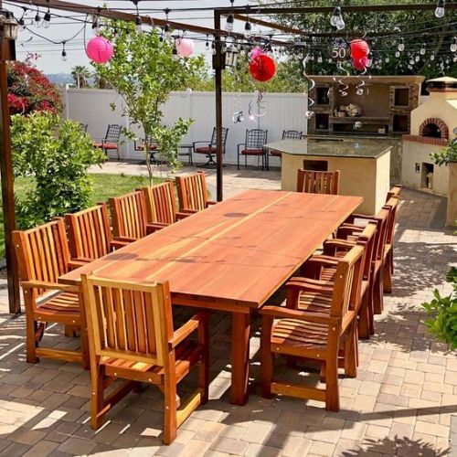 Redwood Patio Table